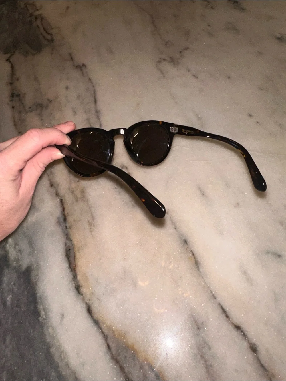 DIFF Tortoise Round Frame Sunglasses with Blue & Purple Mirrored Lenses